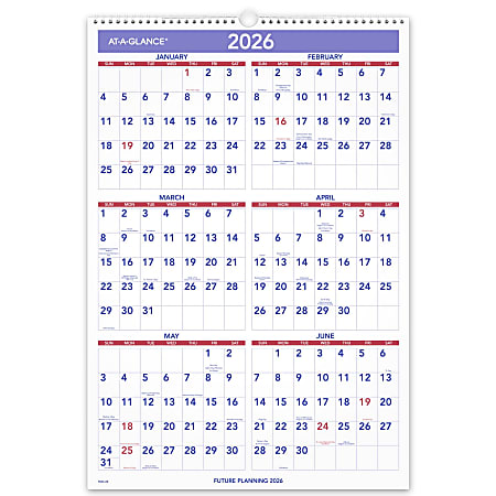 2025 AT A GLANCE® Monthly Wall Calendar 15 1/2 quot x 22 3/4 quot Traditional