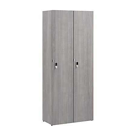 Bush Business Furniture Assure Single Tier 2 Door Storage Locker with Keypad Locks, Platinum Gray, Standard Delivery