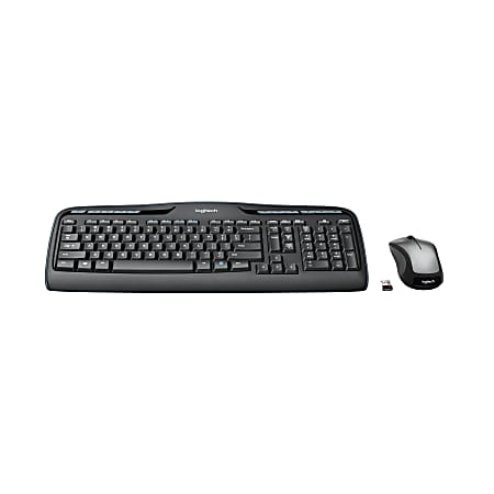 Logitech® MK335 Wireless Keyboard and Mouse, Full Size, Black, 920-008478