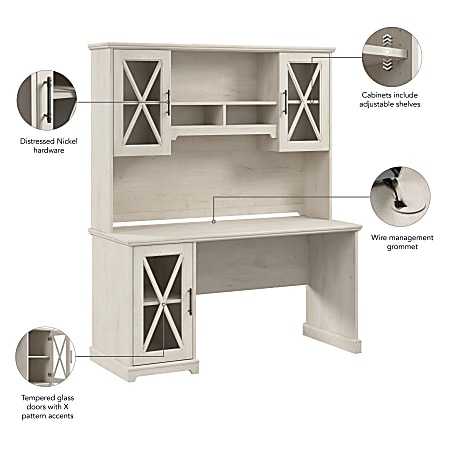 Bush Business Furniture Lennox 60 W Farmhouse Computer Desk With