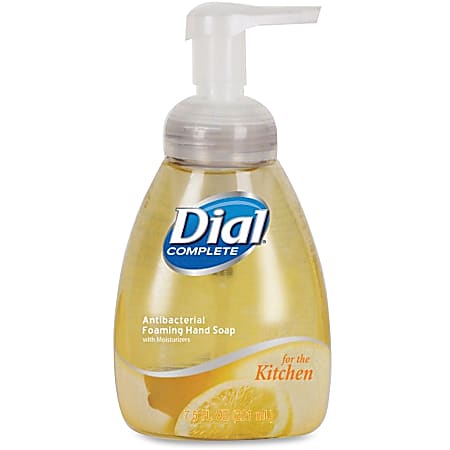 Dial Complete Kitchen Foaming Hand Soap - Light Citrus Scent - 7.5 fl oz (221.8 mL) - Pump Bottle Dispenser - Kill Germs, Dirt Remover, Bacteria Remover, Residue Remover - Hand - Yellow - 8 / Carton