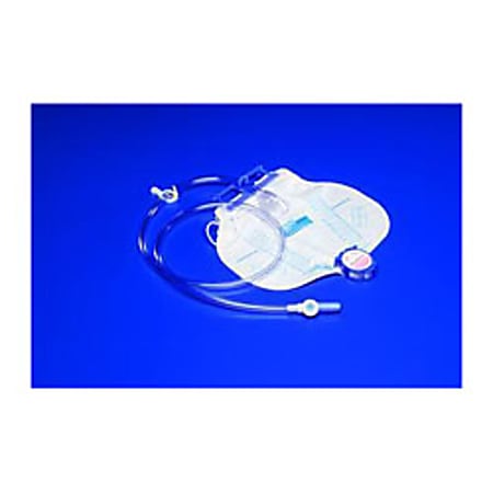 CURITY™ Drain Bag With MONO-FLO™ Anti-Reflux Device With SPLASHGUARD II™ Drain Spout, CSR Wrap, 2000 mL
