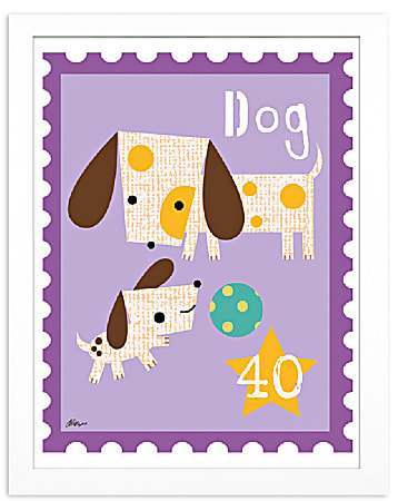Timeless Frames&reg; Children&rsquo;s Framed Art, 10&rdquo; x 8&rdquo;, Dog Animal Stamp