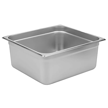 Hoffman Tech Browne Stainless Steel Steam Table Pans, 2/3 Size, Silver, Case Of 12 Pans