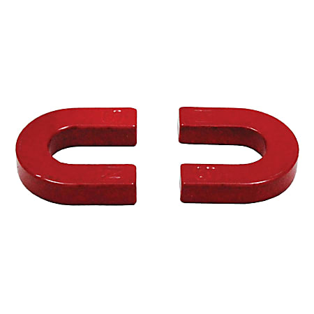 Dowling Magnets Horseshoe Magnets, 1 1/4", Red, Grade 1 - Grade 7, Pack Of 25 Magnets