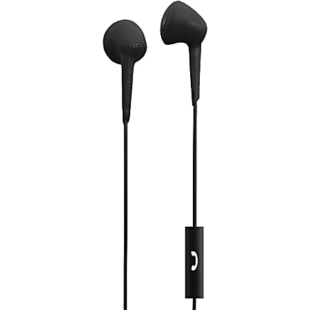 Maxell Jelleez - Earphones with mic - ear-bud - wired - 3.5 mm jack - noise isolating - black