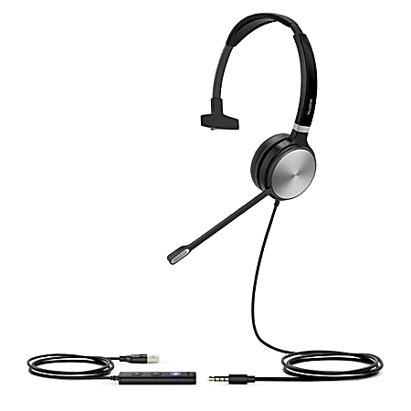 Yealink Mono USB Wired Headset, Black, YEA-UH36-MONO-UC