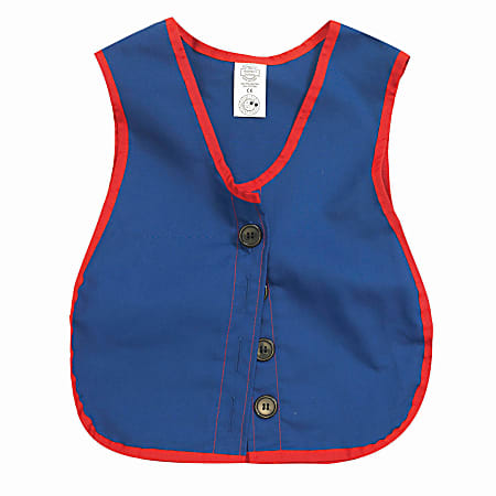 Children's Factory Manual Dexterity Button Vest, 13-1/2" x 17-1/2", Red/Blue, Pre-K To Grade 2