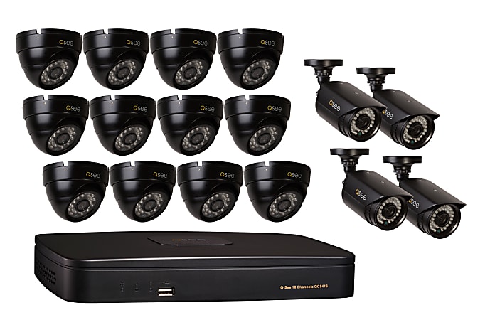 Q-See™ 16-Channel Surveillance System With 16 Cameras