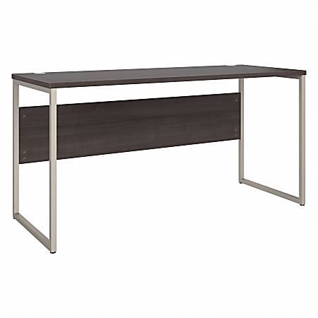 Bush® Business Furniture Hybrid 60"W x 24"D Computer Table Desk With Metal Legs, Storm Gray, Standard Delivery