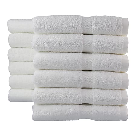 1888 Mills Crown Touch Hand Towels, 16” x 30”, White, Pack Of 120 Towels