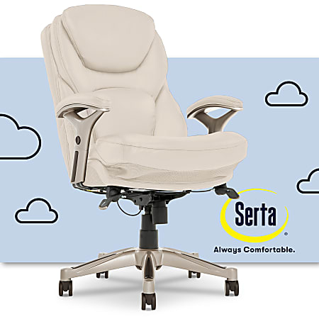 Serta Works Mid Back Office Chair With Back In Motion Technology Fabric  Dark GraySilver - Office Depot