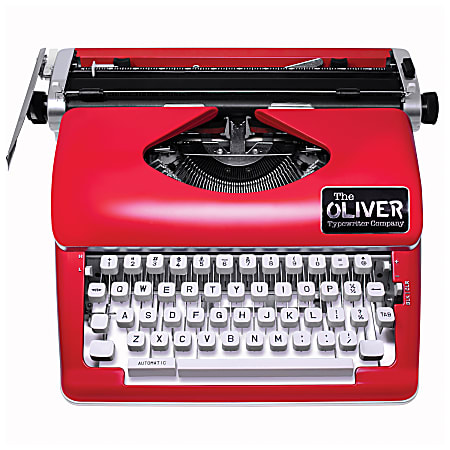 The Oliver Typewriter Company Timeless Manual Typewriter, OTTE-1636, Red