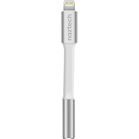 Naztech 3.5mm Audio Adapter With Lightning Connector, White