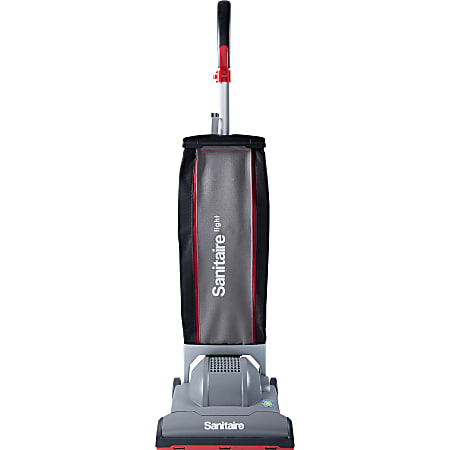 Sanitaire 6.6 Quart Lightweight Upright Vacuum - 1.65 gal - Brushroll - 12" Cleaning Width - 30 ft Cable Length - Black, Gray