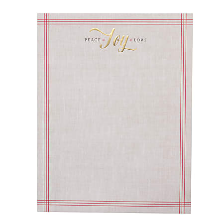 Gartner™ Studios Foil Stationery Sheets, 8 1/2" x 11", Red Border Joy, Pack Of 40 Sheets