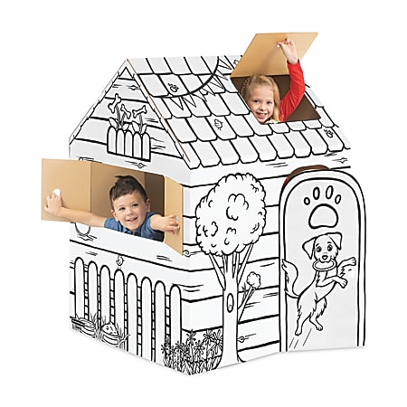 Bankers Box at Play Sports Toy Box, Cardboard Color-In Toy Box for Kids