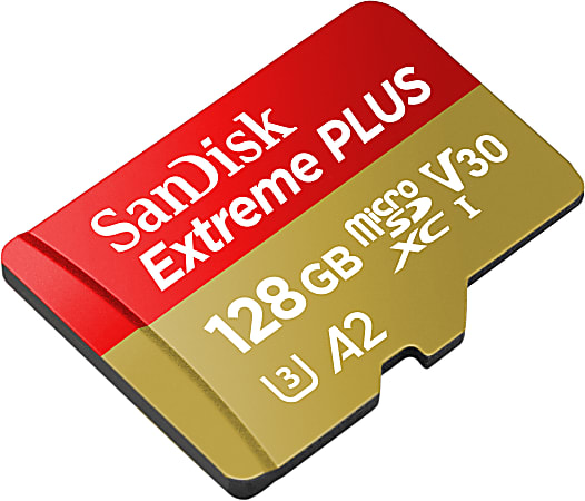 SanDisk Extreme PLUS microSDXC UHS I card 128GB - Office Depot