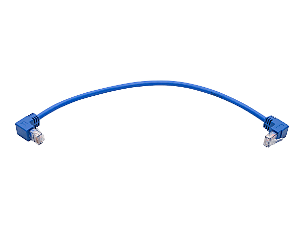 Tripp Lite Cat6 Patch Cable Up-Angled / Down Angled UTP Molded M/M Blue 1ft - First End: 1 x RJ-45 Male Network - Second End: 1 x RJ-45 Male Network - 128 MB/s - Patch Cable - Blue
