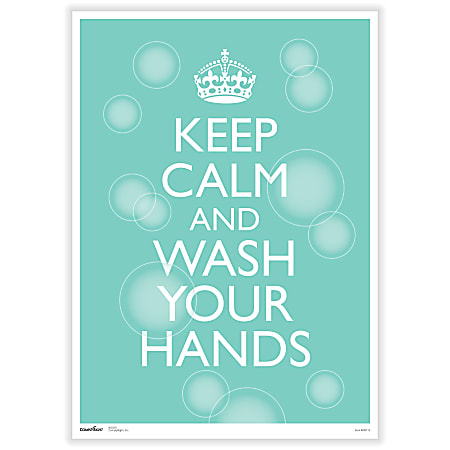 ComplyRight™ Hand Washing Poster, Keep Calm And Wash Your Hands, English, 14" x 10"