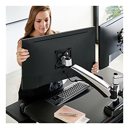 Dual Monitor Mount ergonomic computer screen stand arm desk mount –  UncagedErgonomics