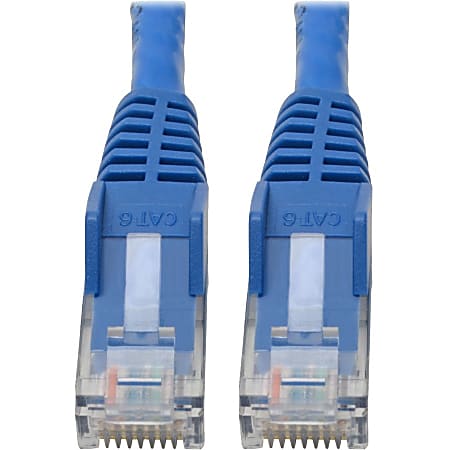 Tripp Lite Cat6 GbE Gigabit Ethernet Snagless Molded Patch Cable UTP Blue RJ45 M/M 6in 6" - 128 MB/s - N20106NBL