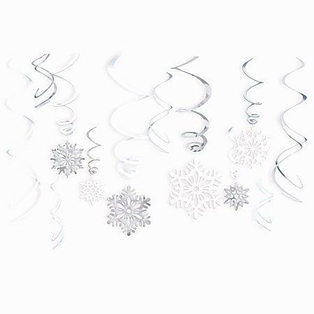 Amscan Snowflake Hanging Decorations, Pack Of 48 Decorations