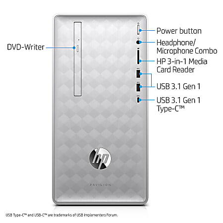 HP Pavilion 590 p0086 Desktop PC 8th Gen Intel Core i7 8GB Memory