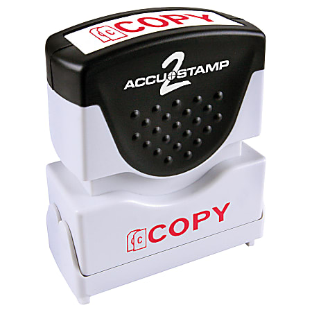 AccuStamp2 Copy Stamp, Shutter Pre-Inked One-Color COPY Stamp, 1/2" x 1-5/8" Impression, Red Ink