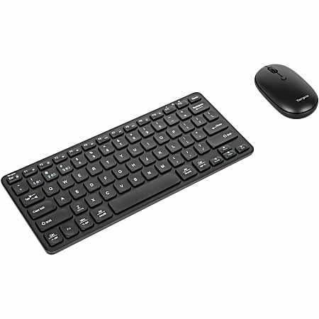 Targus&reg; Multi-Device Wireless Bluetooth 5.1 Keyboard And Mouse Bundle, Compact, Black, AKM620AMUS