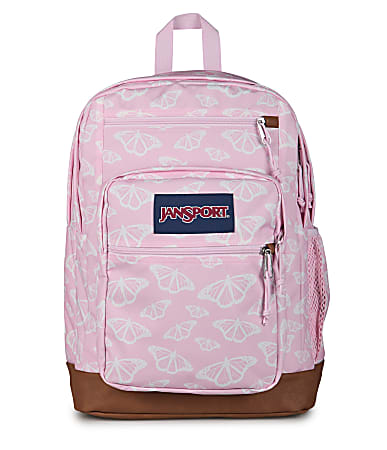 Jansport Cool Student Backpack With 15" Laptop Pocket, 90% Recycled, Flutter By Pink Ice