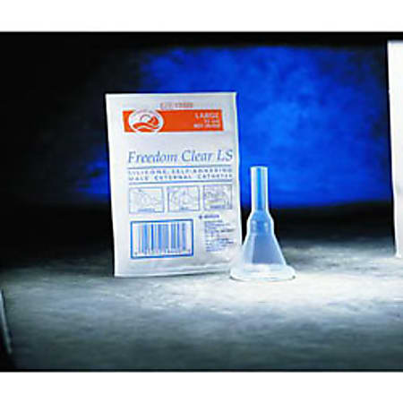 Freedom Clear® LS Male External Catheter, Medium, 28mm, Color Code: Red