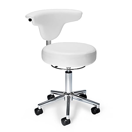 OFM Antimicrobial/Antibacterial Anatomy Chair, White/Chrome