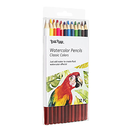 Derwent Watercolor Pencil Set With Tin Assorted Colors Set Of 12 Pencils -  Office Depot