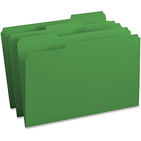 Business Source 13 Tab Cut Legal Top Tab File Folders 8 12 x 14 ...