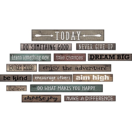 Teacher Created Resources Clingy Motivational Signs - 20 (Word) Shape - Residue-free, Write on/Wipe off - 2.63" Height x 16.75" Length - Multicolor - 1 Pack