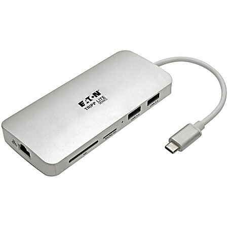 Eaton Tripp Lite Series USB C Docking Station, 4K @ 30 Hz, HDMI, Thunderbolt 3, USB-A Hub, PD Charging, SD/Micro SD, GbE, USB Type C, US