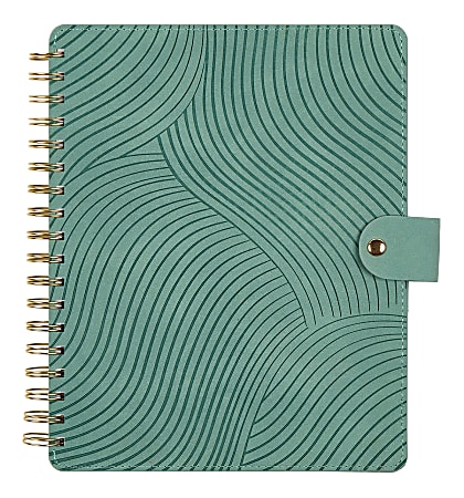 Citrine 12-Month Monthly/Weekly Classic Customizable Twin Loop Planner, 7" x 9-1/4", Sage Waves, July 2026-June 2027, Total Qty 1