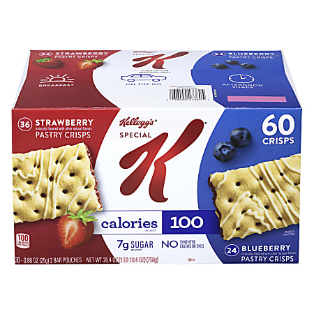 Special K Pastry Crisps Variety Pack, Fruit, 30 Crisps Per Box, Case Of 2 Boxes