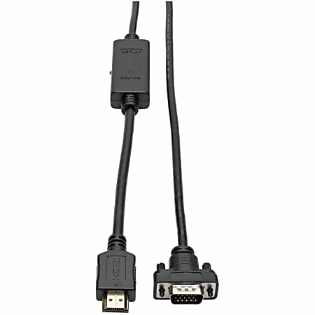 Tripp Lite HDMI to VGA Active Adapter Cable Low Profile HD15 M/M 1080p 10ft - HDMI/VGA  - P566010VGA