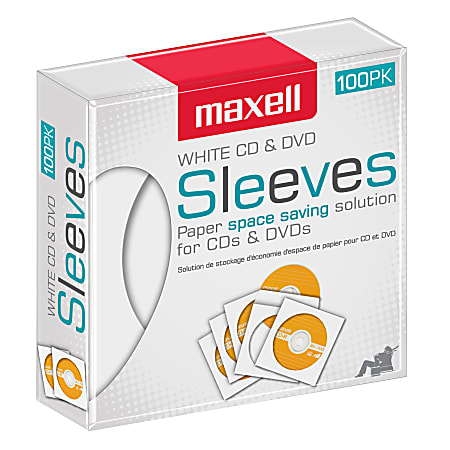 Maxell CDDVD Storage Sleeves - Office Depot