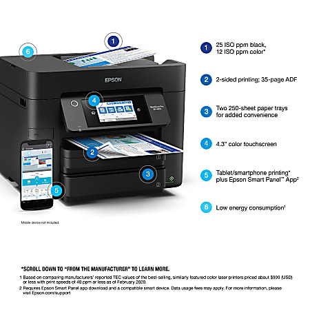 Epson WorkForce Pro WF 4830 Wireless Inkjet All In One Color Epson WorkForce Pro WF 4830 Wireless Inkjet All In One Color
