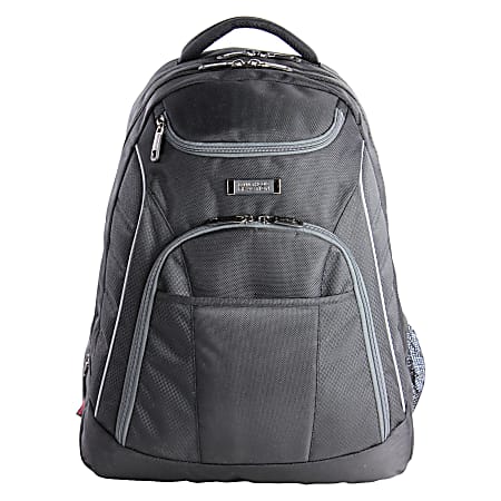 Kenneth Cole Reaction Expandable Laptop Backpack, Black/Blue