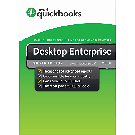 Intuit® QuickBooks® Desktop Enterprise Silver 2018, Product Key Code