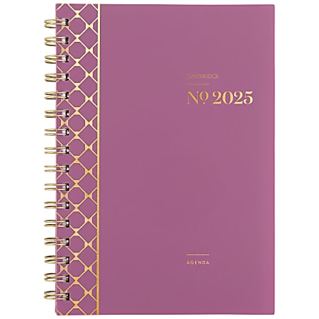 2025 Cambridge® WorkStyle Balance Weekly/Monthly Planner, 5-1/2" x 8-1/2", Red Violet, January To December