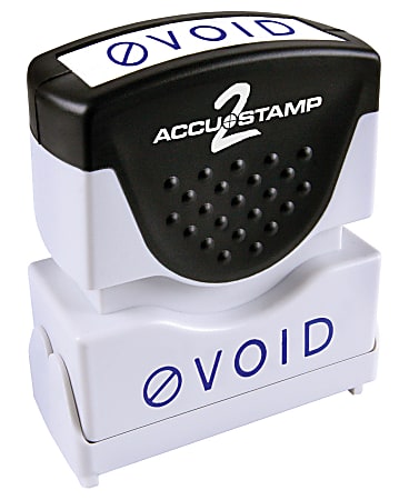 ACCU-STAMP2® Void Stamp, Shutter Pre-Inked One-Color VOID Stamp, 1/2" x 1-5/8" Impression, Blue Ink