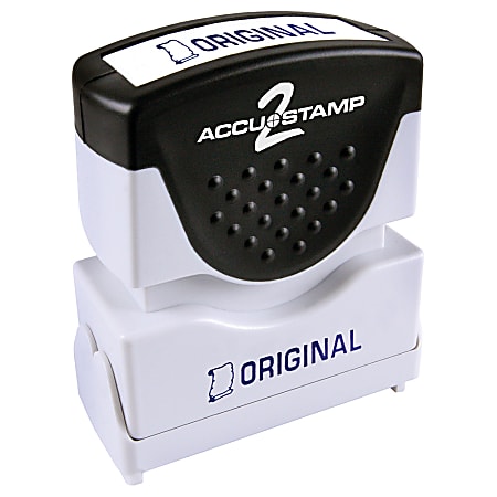 AccuStamp2 Original Stamp, Shutter Pre-Inked One-Color ORIGINAL Stamp, 1/2" 1-5/8" Impression, Blue Ink