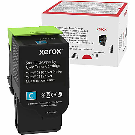 Xerox Genuine Xerox® C310 Color Printer/ C315 Color Multifunction Printer Cyan Standard capacity Toner Cartridge (2000 Pages) - 006R04357 - 2000 Pages