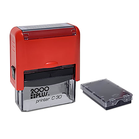 Two-Color Stamp Pad with Ink Refill, 2 3/8 x 4, Red/Black