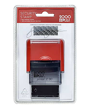 2000 Plus Heavy Duty Create Your Own Stamp Kit 2 34 x 1 14 BlackRed -  Office Depot